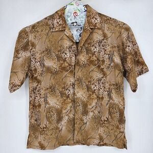 Vintage Mench Platinum Shirt Mens XXL Button Up Short Sleeve Geometric Polyester